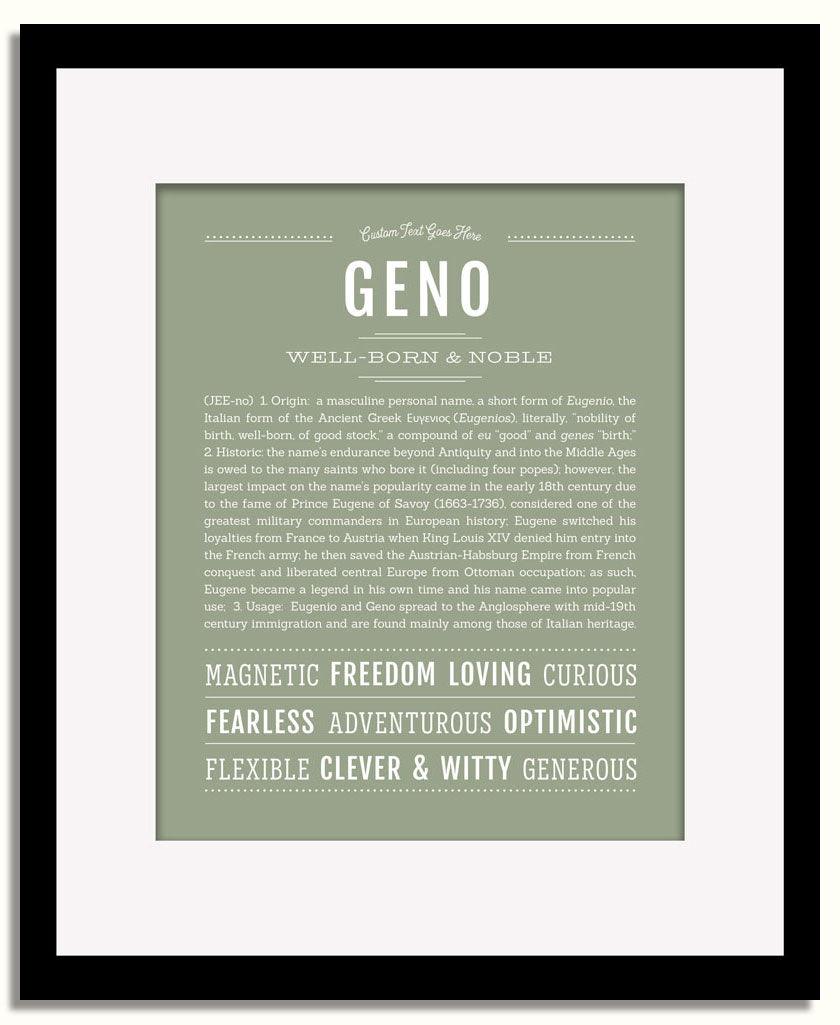 Frame Options | Sage | Black Frame, Matted