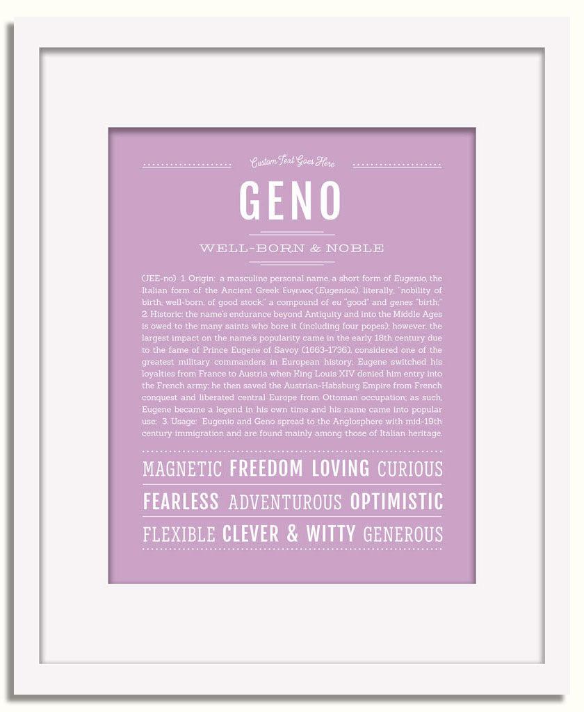 Frame Options | Lilac | White Frame, Matted