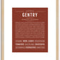 Gentry | Name Art Print