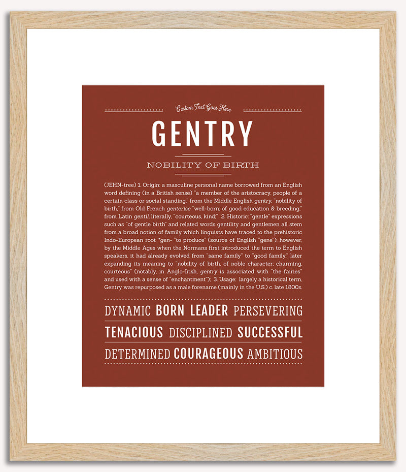 Gentry | Name Art Print