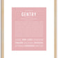 Gentry | Name Art Print