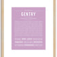 Gentry | Name Art Print