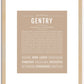 Gentry | Name Art Print