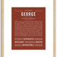 George | Name Art Print