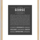 George | Name Art Print