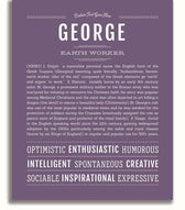 George Personalized Name Meaning Art Prints – Name Stories