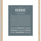 George | Name Art Print