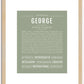 George | Name Art Print