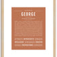 George | Name Art Print