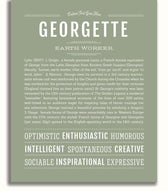Georgette Personalized Name Meaning Art Prints – Name Stories