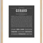 Gerard | Name Art Print