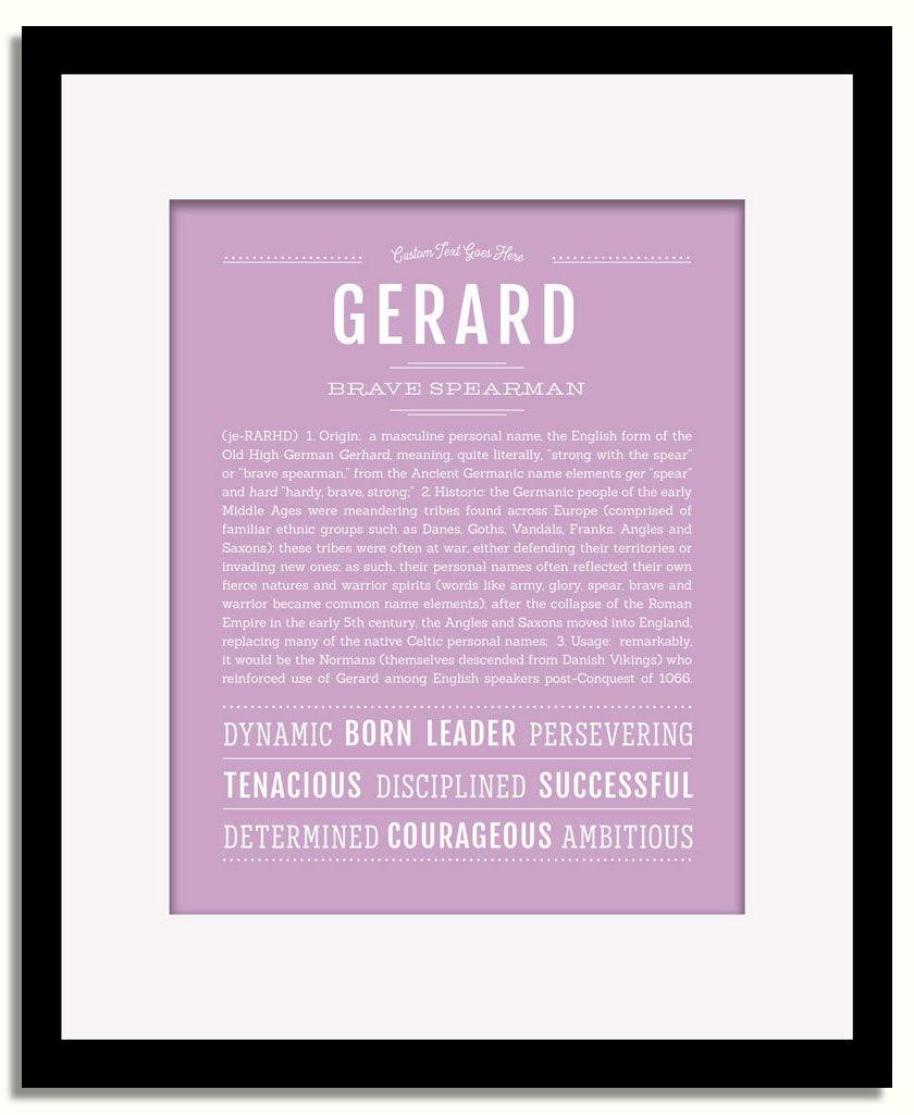 Frame Options | Lilac | Black Frame, Matted