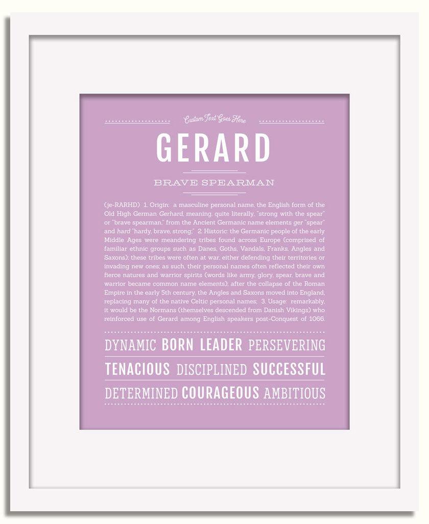 Frame Options | Lilac | White Frame, Matted