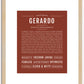 Gerardo | Name Art Print