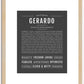 Gerardo | Name Art Print