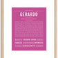 Gerardo | Name Art Print