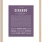 Gerardo | Name Art Print