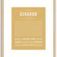 Gerardo | Name Art Print