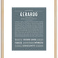 Gerardo | Name Art Print