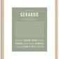 Gerardo | Name Art Print