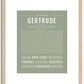 Gertrude | Name Art Print