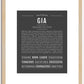 Gia | Name Art Print