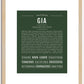 Gia | Name Art Print