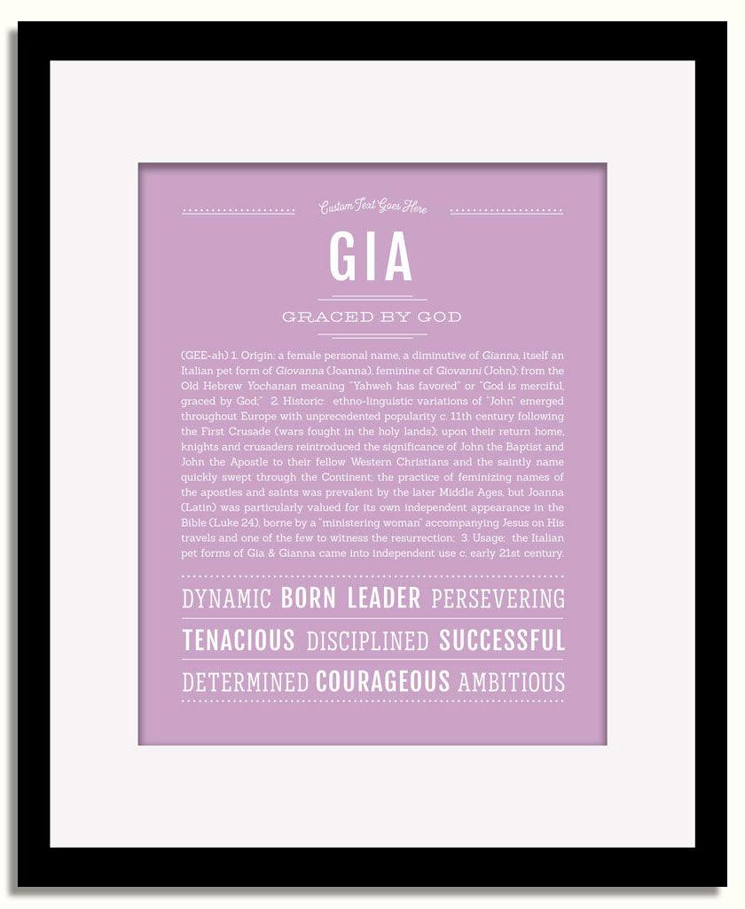 Frame Options | Lilac | Black Frame, Matted