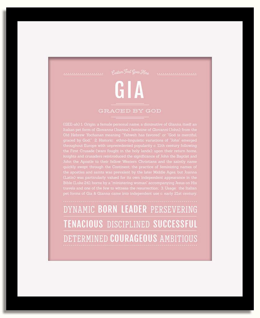 Frame Options | Dusty Rose | Black Frame, Matted