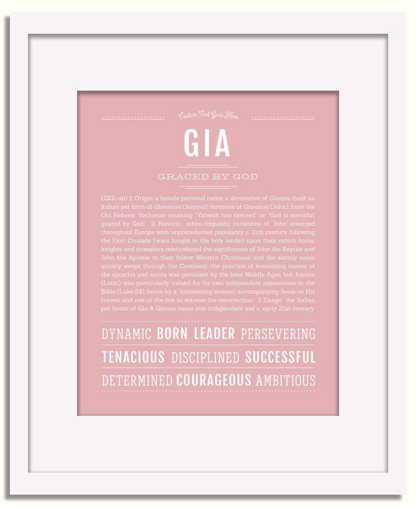 Frame Options | Dusty Rose | White Frame, Matted