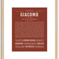 Giacomo | Name Art Print