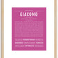 Giacomo | Name Art Print