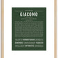 Giacomo | Name Art Print