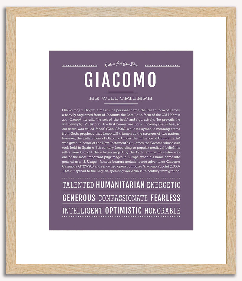 Giacomo | Name Art Print