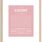 Giacomo | Name Art Print