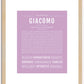 Giacomo | Name Art Print