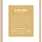 Giacomo | Name Art Print