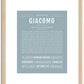 Giacomo | Name Art Print