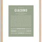 Giacomo | Name Art Print