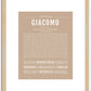 Giacomo | Name Art Print