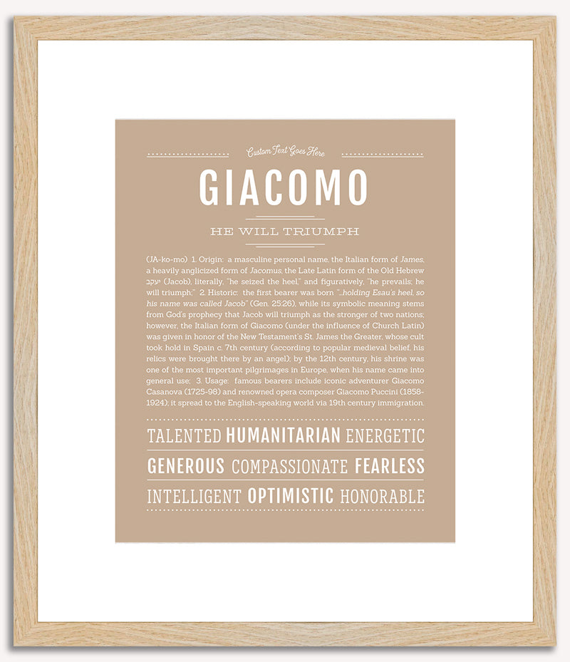 Giacomo | Name Art Print