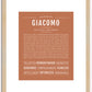 Giacomo | Name Art Print