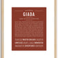 Giada | Name Art Print