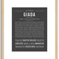 Giada | Name Art Print