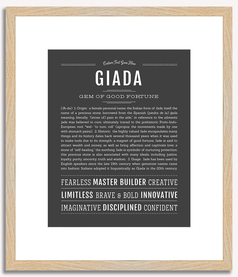 Giada | Name Art Print