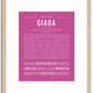 Giada | Name Art Print