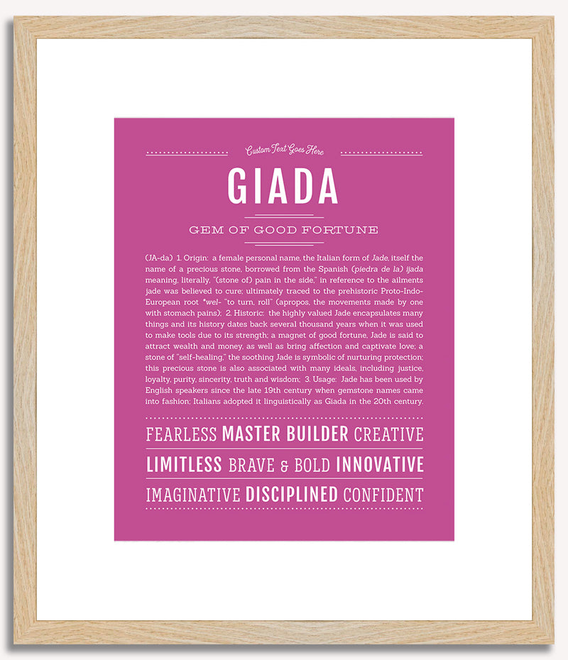 Giada | Name Art Print