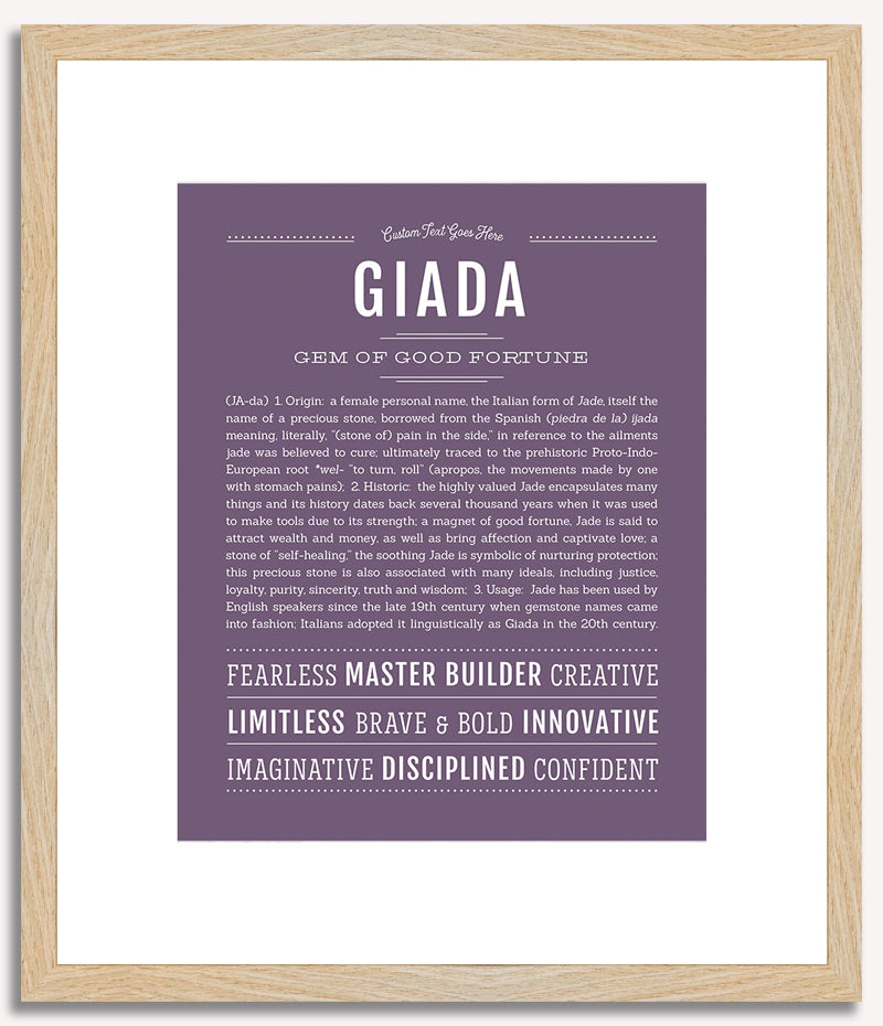 Giada | Name Art Print