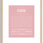 Giada | Name Art Print