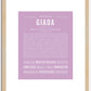 Giada | Name Art Print